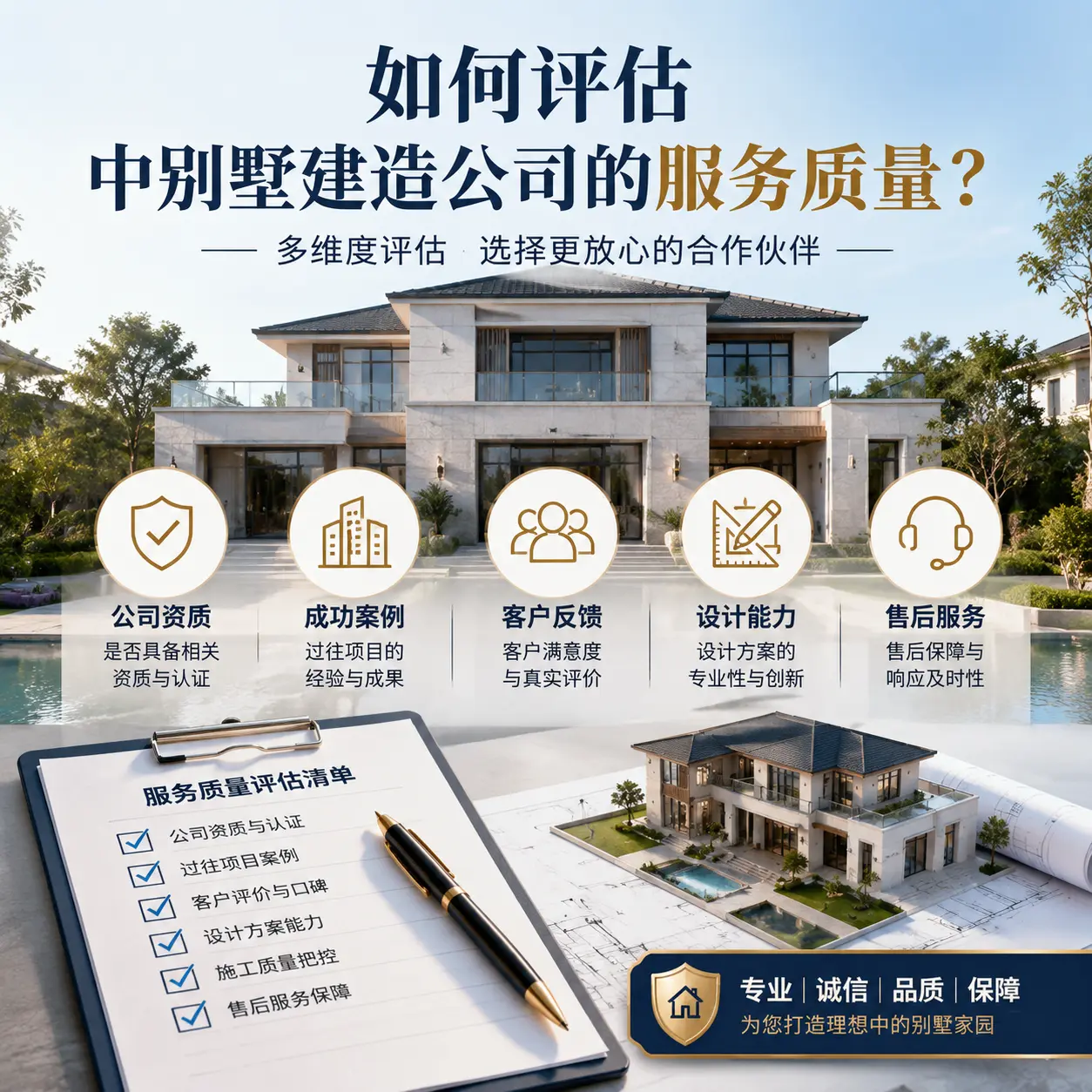 如何评估 江苏 中别墅建造公司的服务质量?