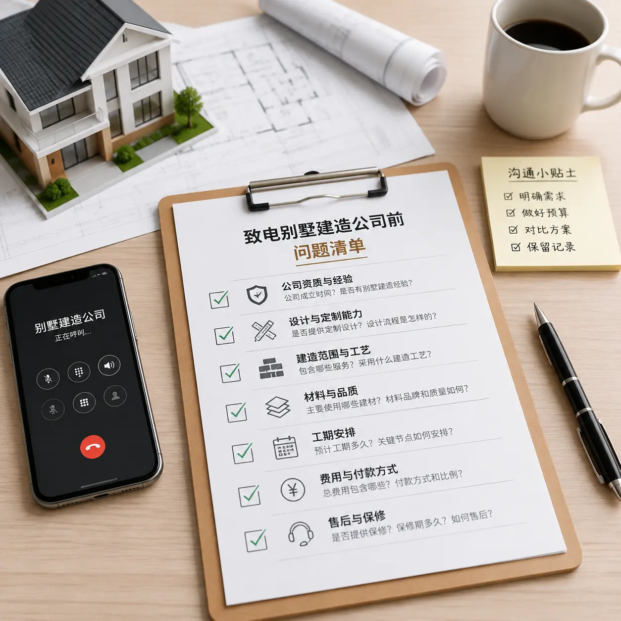 在江苏拨打别墅建造公司电话前的准备工作