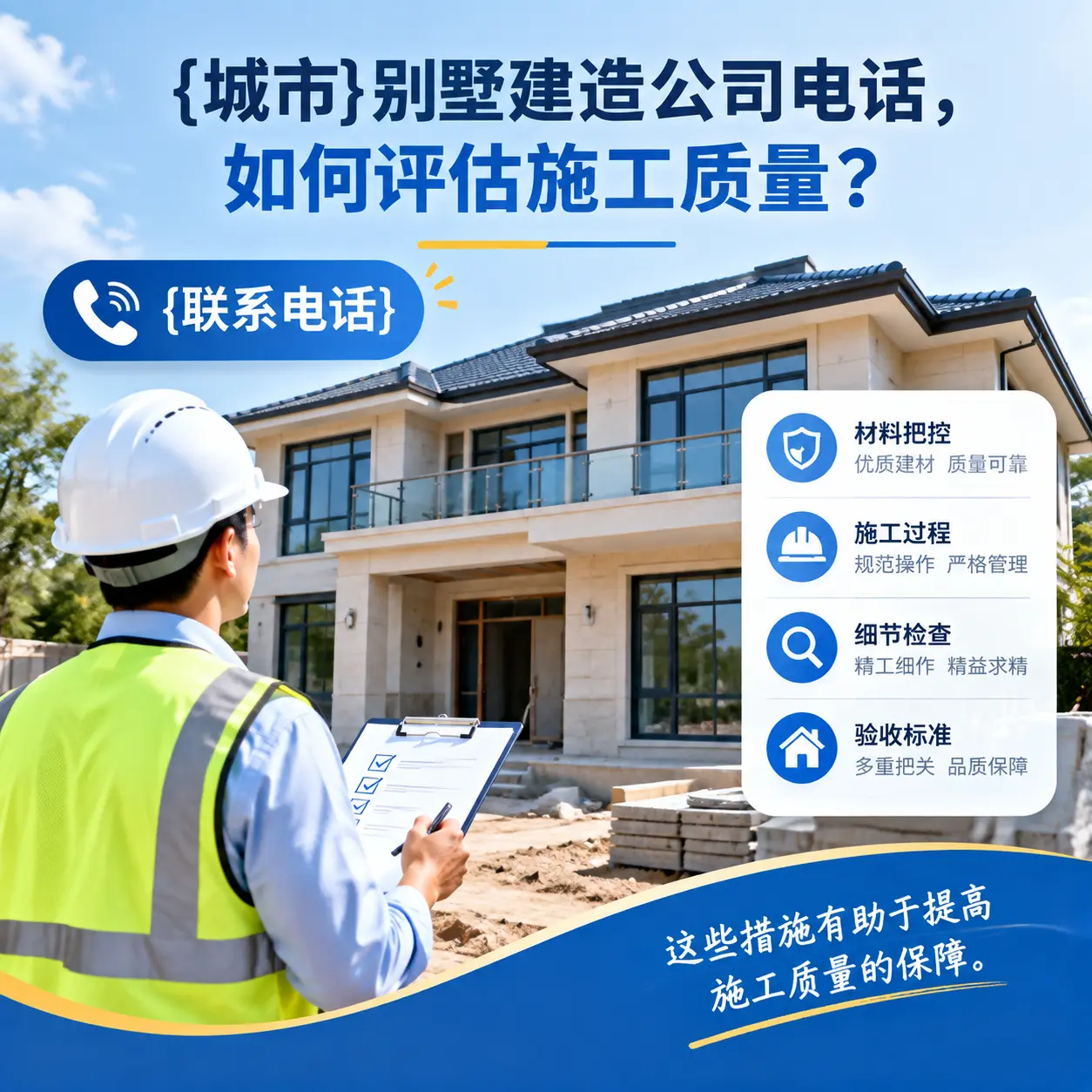 江苏别墅建造公司电话,如何评估施工质量?
