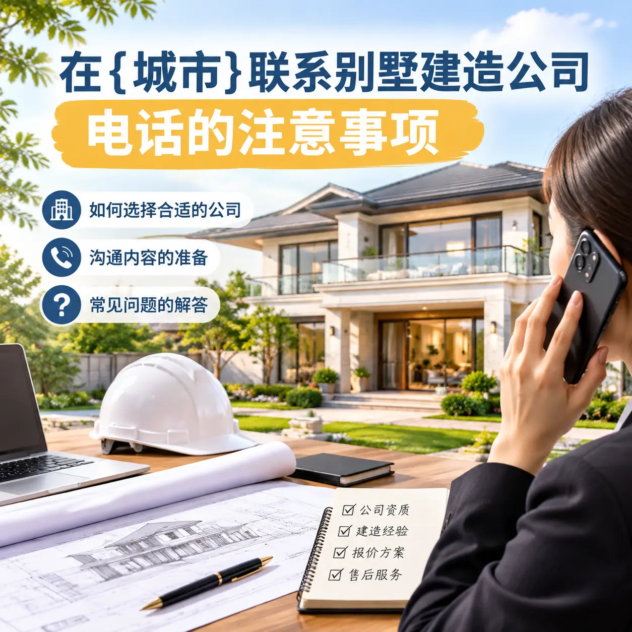 在江苏联系别墅建造公司电话的注意事项