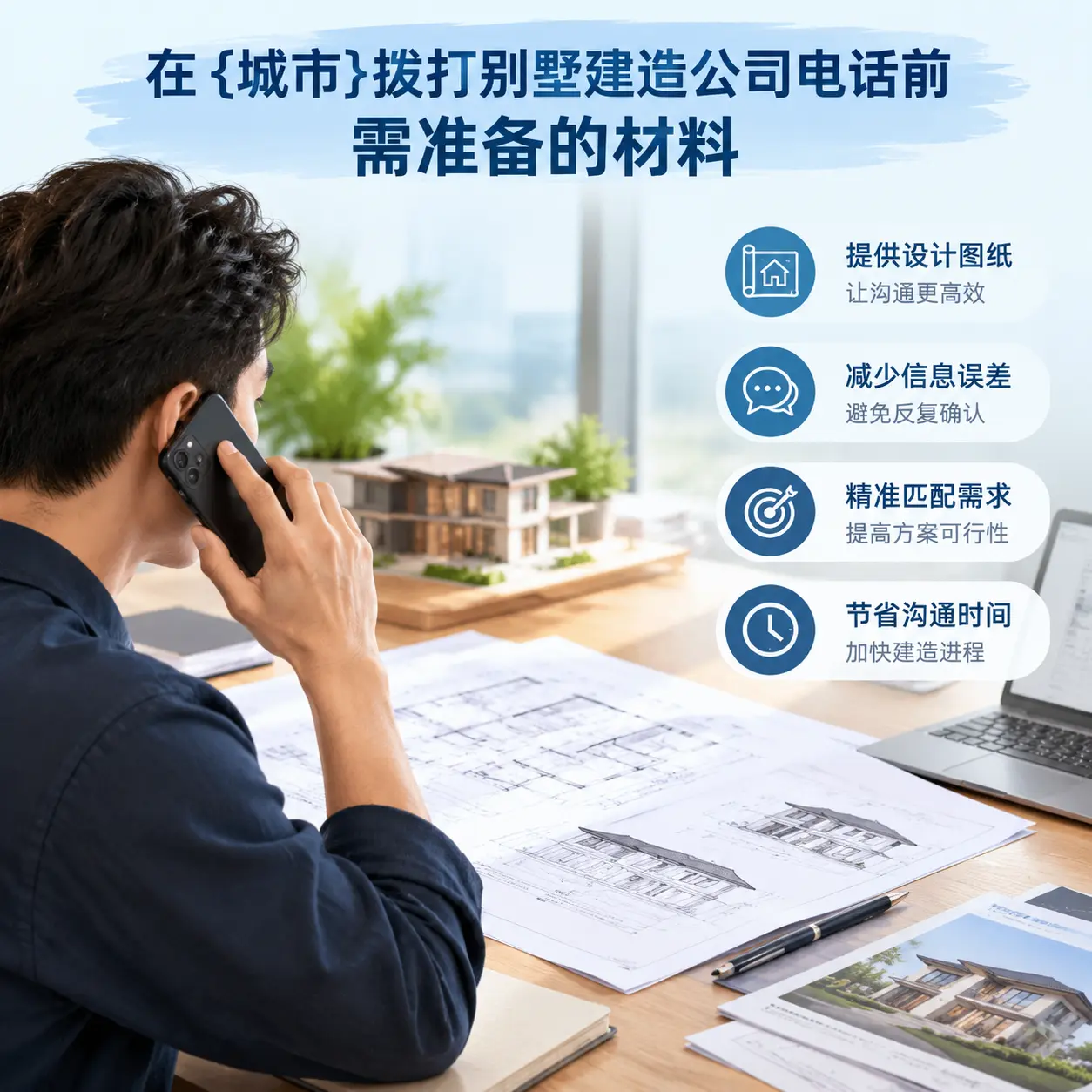 在江苏拨打别墅建造公司电话前需准备的材料